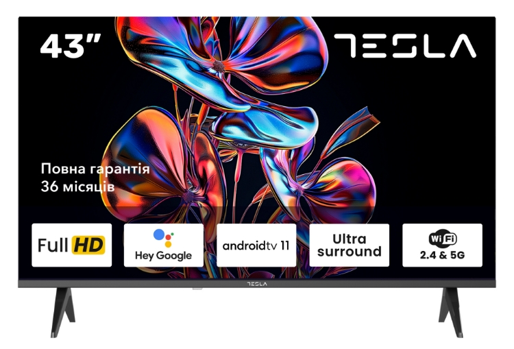  Зображення Телевiзор Tesla 43E635BFS 